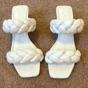 H&M White breaded Heels
